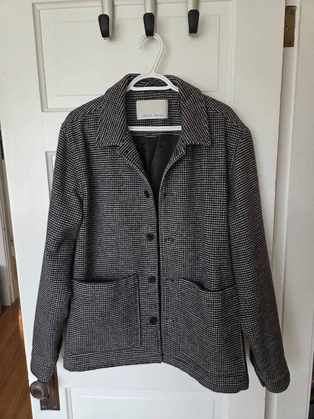 Casual Friday Black & White Houndstooth Jacket